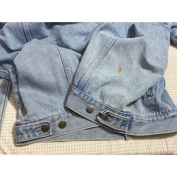 Vintage Pepsi Trucker Jacket Mens XL Light Wash Blue Denim Button 90s Y2K - Picture 9 of 11